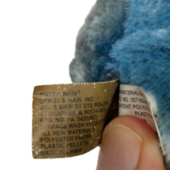 Blue Manatee Sea Life Plush Stuffed Animal 10 Inch - Picture 7 of 7